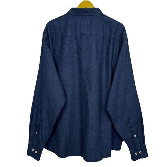 Untuckit Mens Veneto Button Down Shirt Size 3XL Blue Wrinkle Free Preppy Work - Picture 2 of 8